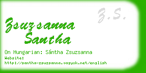 zsuzsanna santha business card