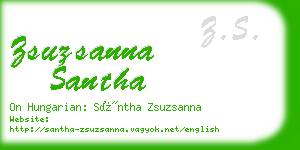 zsuzsanna santha business card